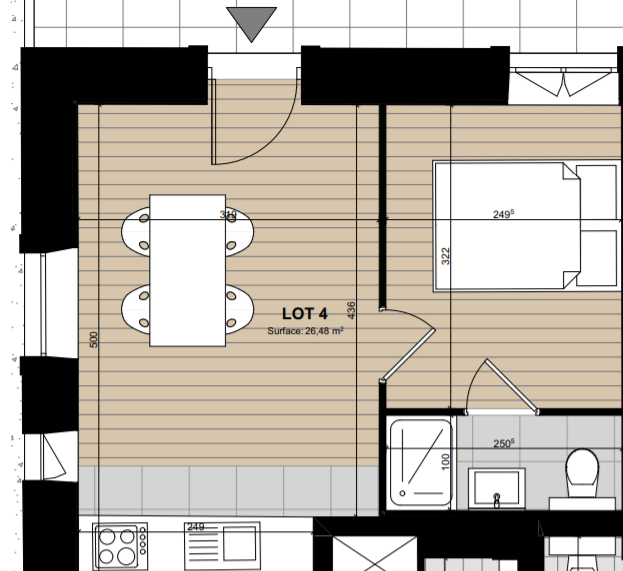 vente MAGNIFIQUE T2 de 26M²